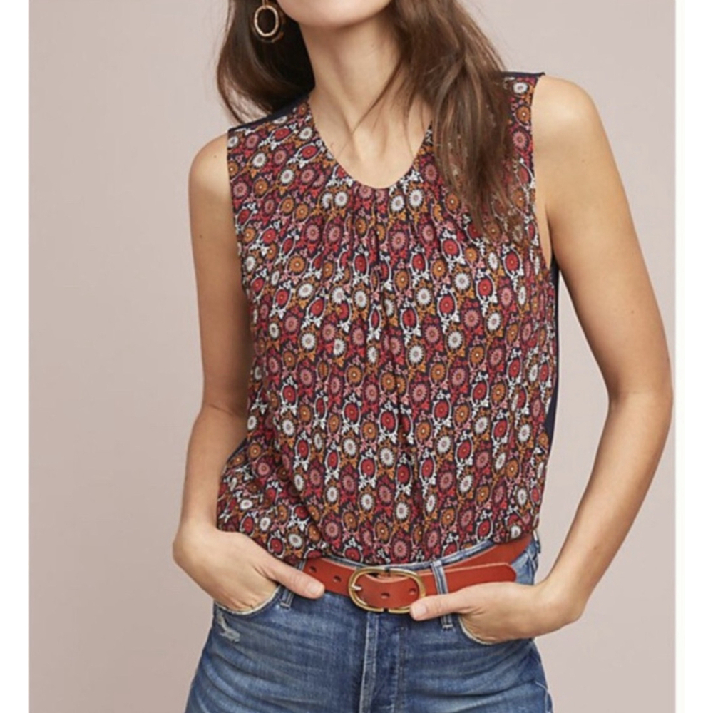 Anthropologie Vanessa Virginia Sleeveless Wanderlust Top S